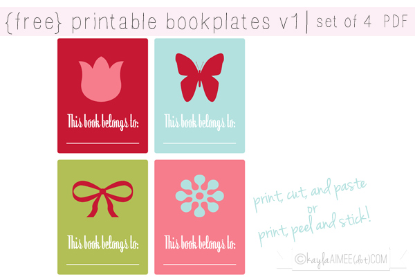 Free Printable Bookplates + Tutorial - Kayla Aimee Writes