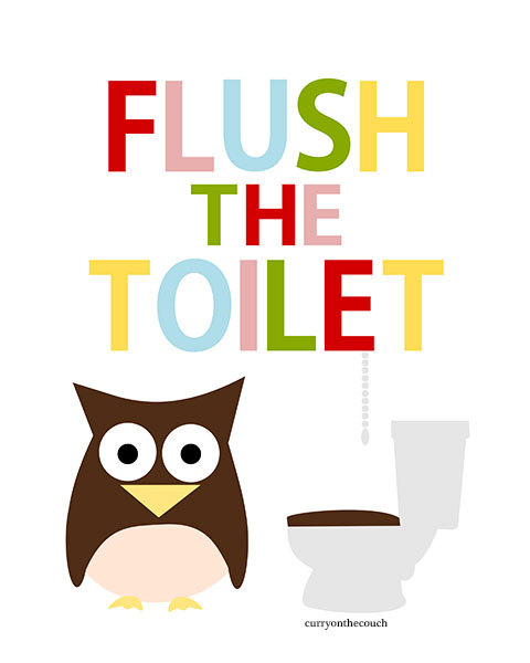 The Toilet Cartoon Toilet On White Cartoon Toilet Flush Swirly ...