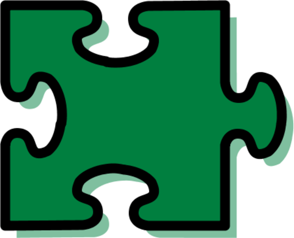 purple puzzle piece - vector Clip Art