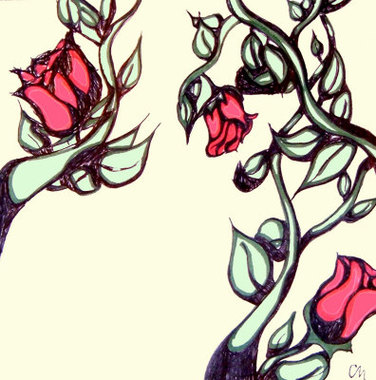 Rose Vine Drawing Clipart - Free to use Clip Art Resource