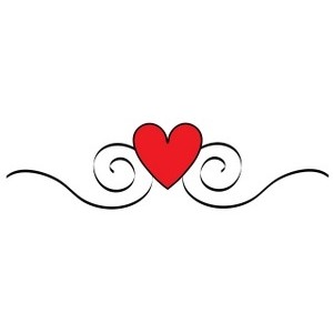 Heart Swirl Line Clipart