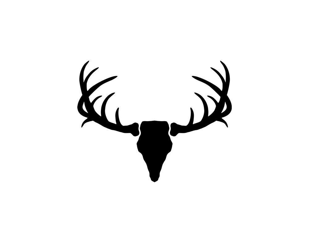 Antlered deer head clipart