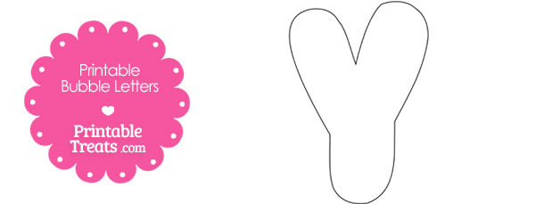 Printable Bubble Letter Y Template — Printable Treats.com