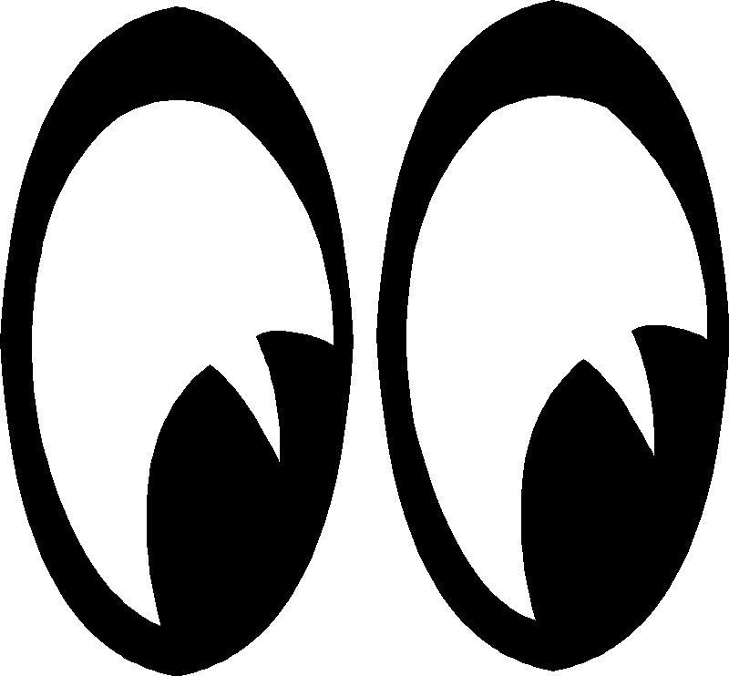Big Cartoon Eyes ~Cool Sticker 4 Your Vehicle/Sign | eBay