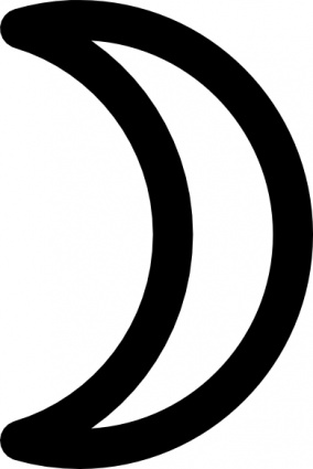 Moon Symbol Crescent clip art vector, free vector graphics