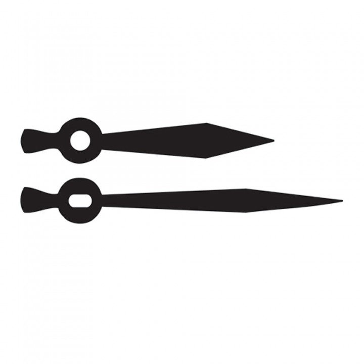 2-5/8" Black Sword Clock Hands (set) - Rockler Woodworking Tools