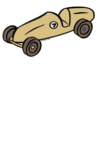 Free LDS Pinewood Derby Car Clipart
