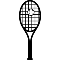 Badminton Racket clip art free vector