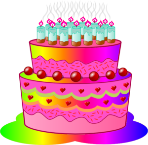 Birthday Cake C image - vector clip art online, royalty free ...