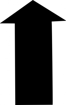 Black Up Arrow clip art vector, free vectors