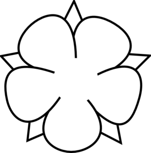 Ornamental Flower Outline Clip Art - vector clip art ...