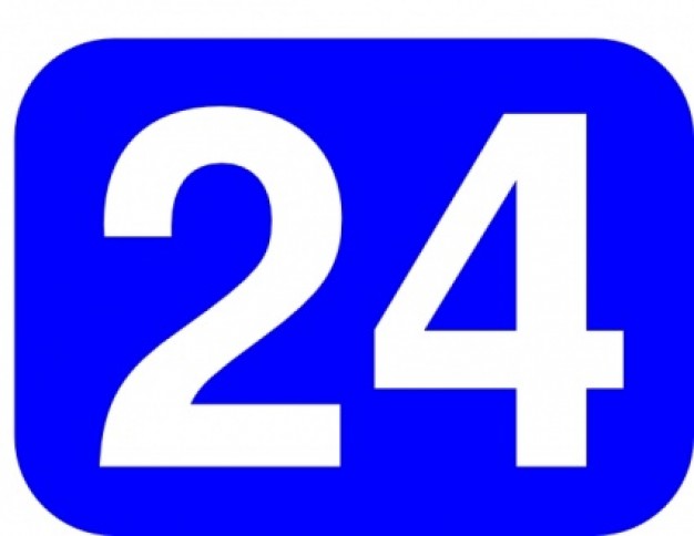 Number 24 clip art | Download free Vector