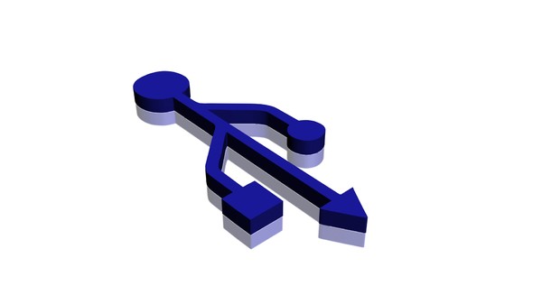 3d usb symbol