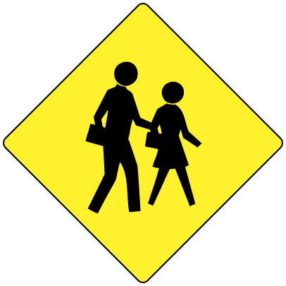 600x600mm-Aluminium -Class 1- Pedestrian Symbol - Safety Signs ...