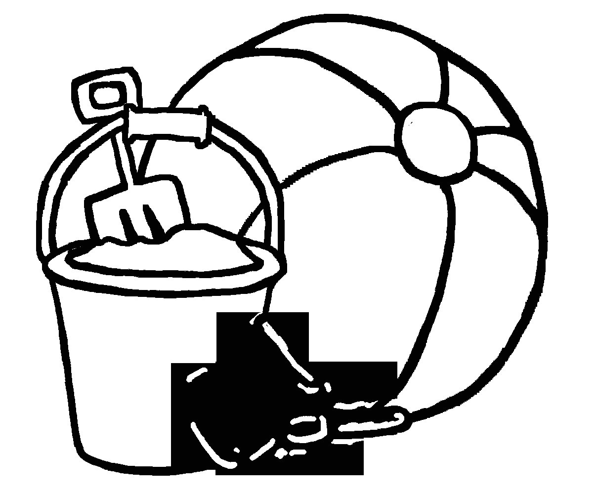 Beach Ball Colouring Sheet