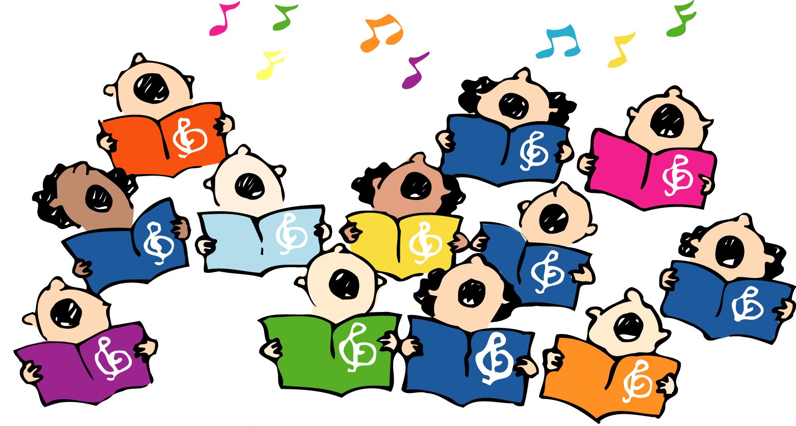 Kids Singing Clip Art