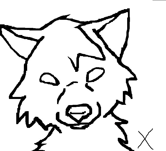 Outline Of Wolf Face - ClipArt Best