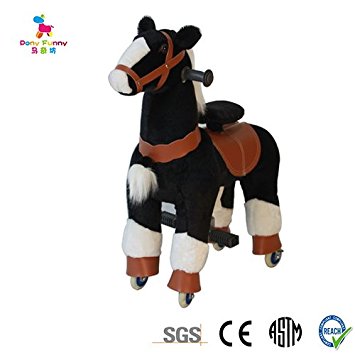 Amazon.com: SMALL Trotting Action Horse Pony ' MIDNIGHT BLACK ...