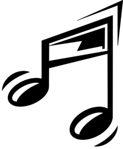 Note clipart black and white