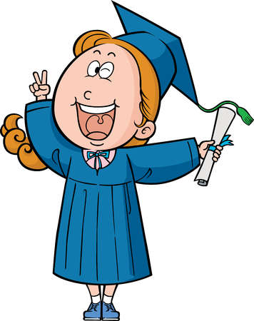 Graduation Cartoon Images Caps And Gounds