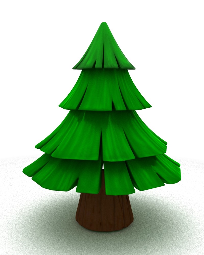 Cartoon Spruce Tree
