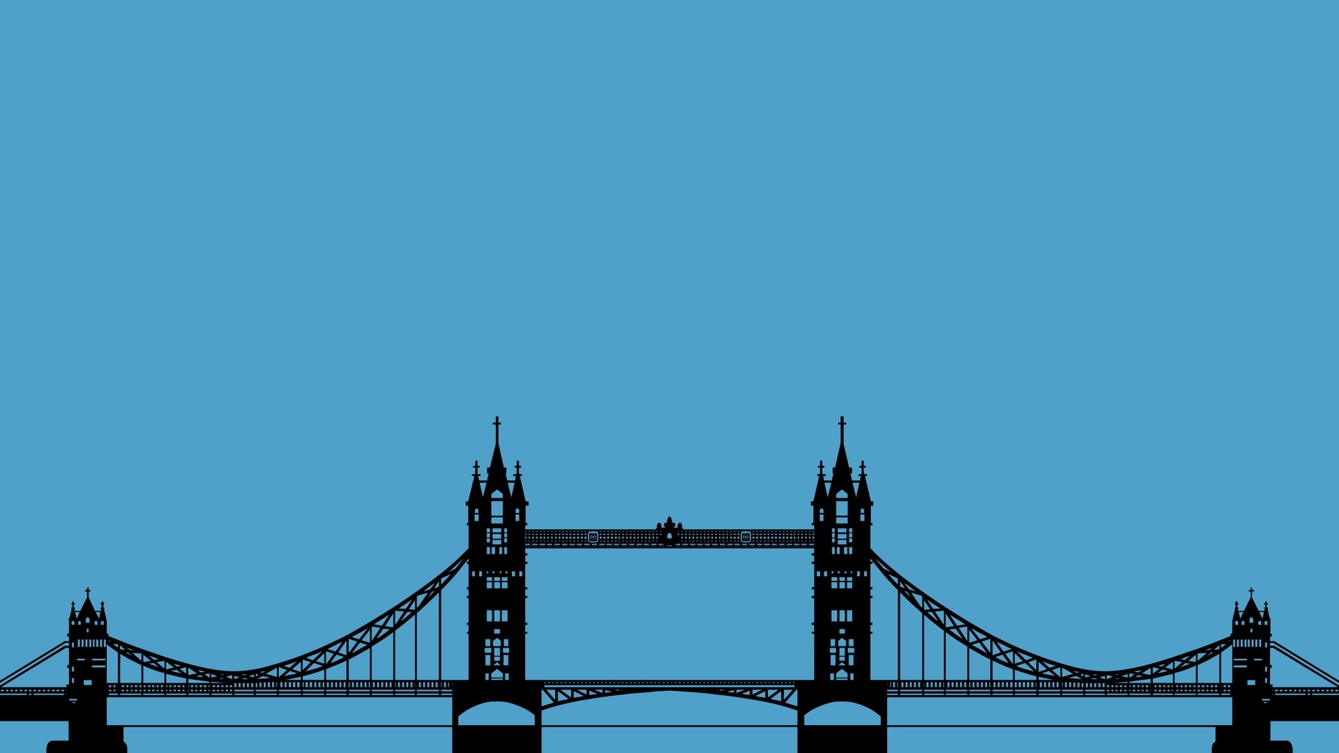 Download Wallpaper 1920x1080 Bridge, London, Graphics, Minimalism ...