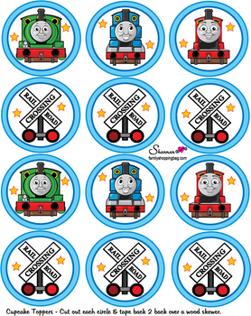 Thomas Cupcake Tops, Thomas the Tank Engine, Favor Box - Free ...