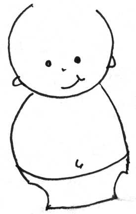 How to Draw Cartoon Baby with Easy Drawing Lesson for Kids - How ...