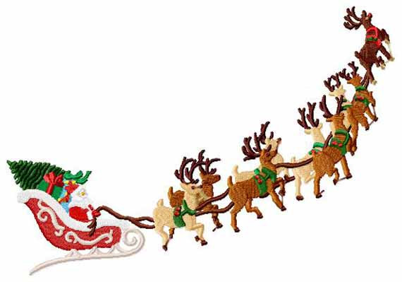 Best Photos of Santa Sleigh And Reindeer - Santa and His Reindeer ...