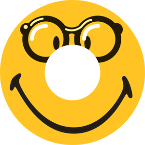 Geeky Smiley Face Contact Lenses (Pair) | Smiley Face Contact Lenses