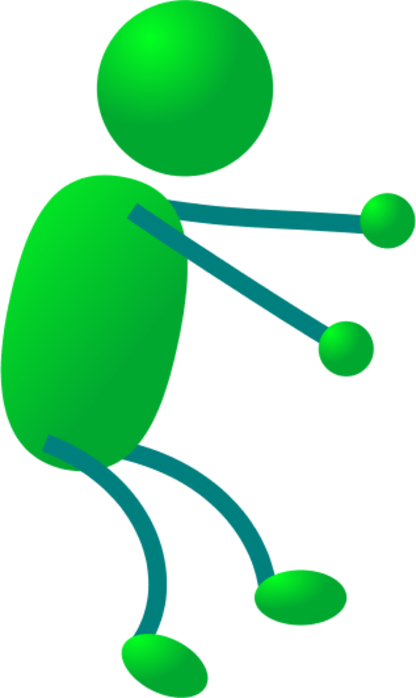 Stick figure riding - vector Clip Art