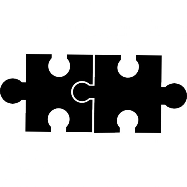 Two puzzle pieces Icons | Free Download