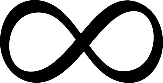 Infinity Symbol 56x28 Vinyl Wall Lettering by ALastingExpression