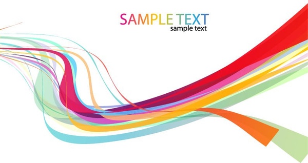 Abstract Rainbow Wave Line Vector Background Free vector in ...