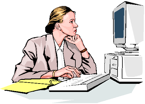 Teacher computer clipart