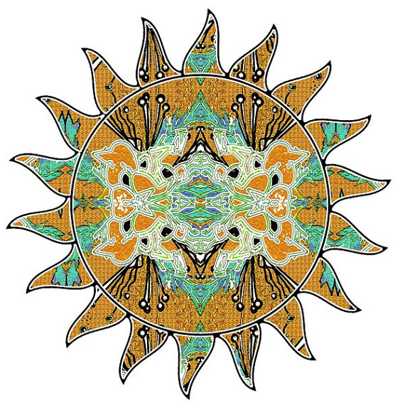 pop art sun abstract wall poster of the sun art by artkunzelman