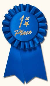 Classic Mini Rosette Award Ribbons: “Iconic” award ribbon design