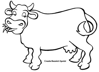 Simple Cow Line Drawing