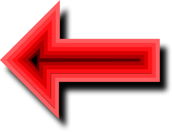 arrow pointing left - vector Clip Art
