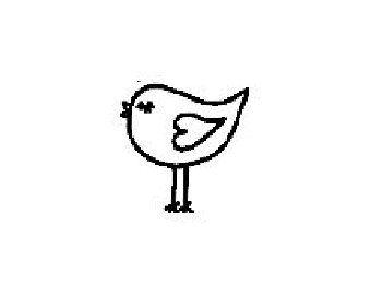 Simple, Cute birds and Bird outline