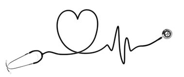 Heartbeat stethoscope clipart