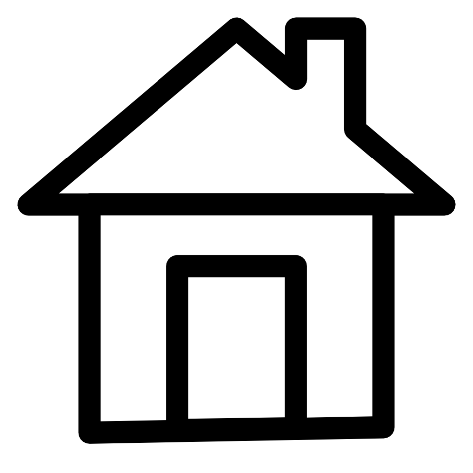 Home Icon Black White Line Art Tatoo Tattoo SVG Clipart - Free to ...
