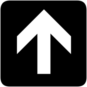 Symbols arrow pointing up clipart