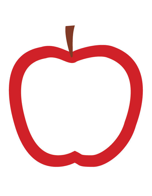Apple outlines {free printable} - Gift of Curiosity
