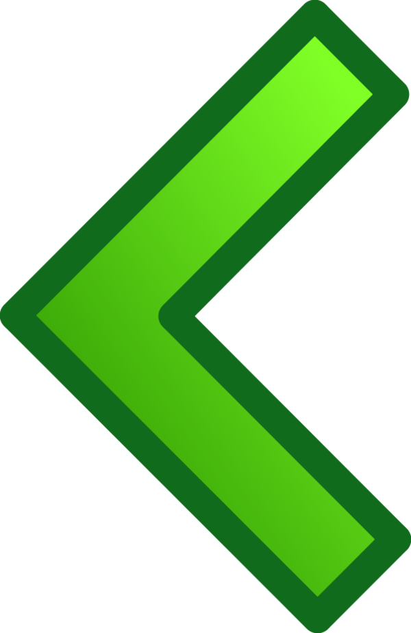 arrow pointing left - vector Clip Art