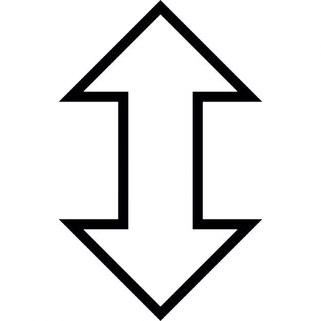 Arrow double outline pointing up and down Icons | Free Download
