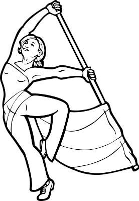 Color guard clipart black and white