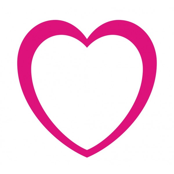 12 Outline Heart Stickers