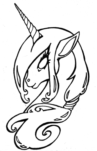 sweet unicorn bust