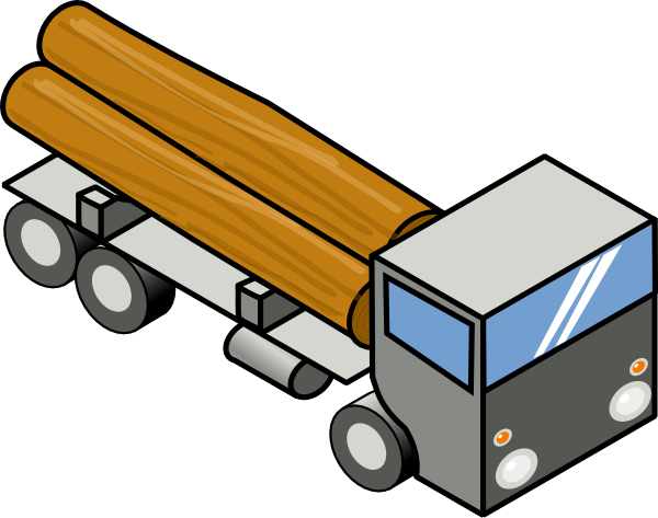 3d Truck clip art Free Vector